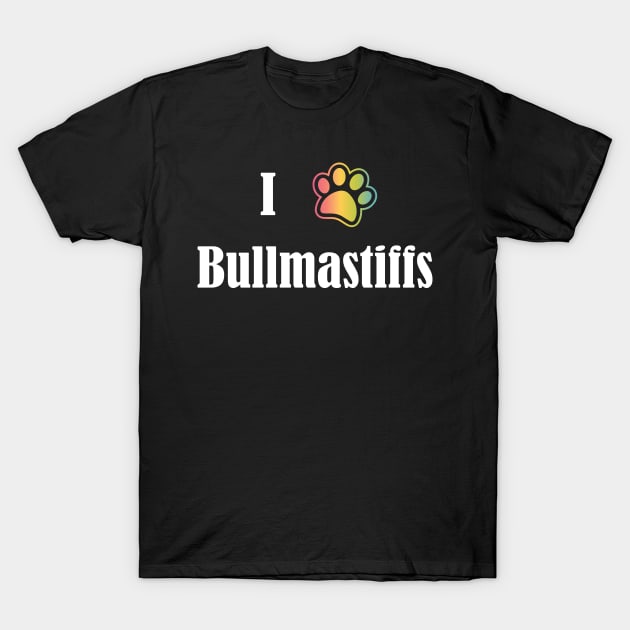 I Heart Bullmastiffs | I Love Bullmastiffs T-Shirt by jverdi28